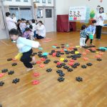 同点だったので、ブロック積み大会をしました!