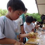 「ぼくたちが育てた野菜でカレーをつくるよ～(*^_^*)」